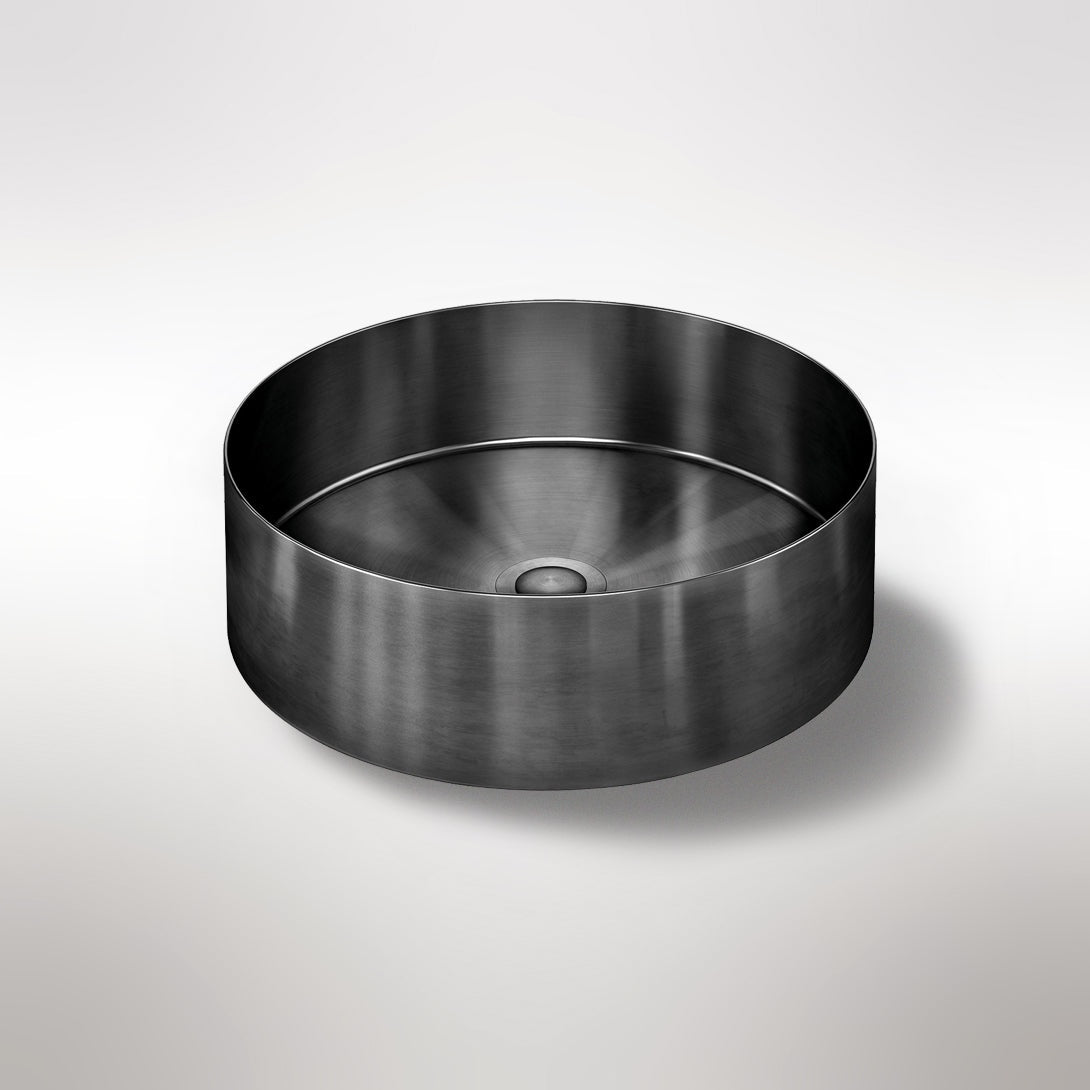 Steel Round Bathroom Basin 380 x 110 - full product view