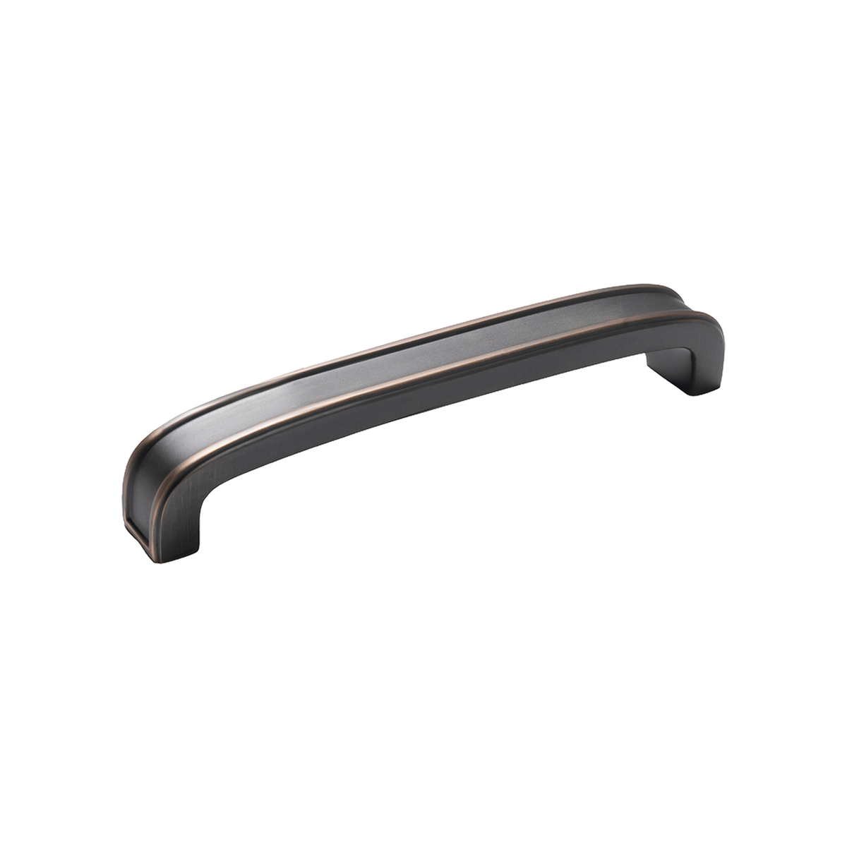 Momo Monaco D Handle 160mm in Antique Brass - finish and profile close-up