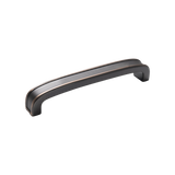 Momo Monaco D Handle 160mm in Antique Brass - finish and profile close-up