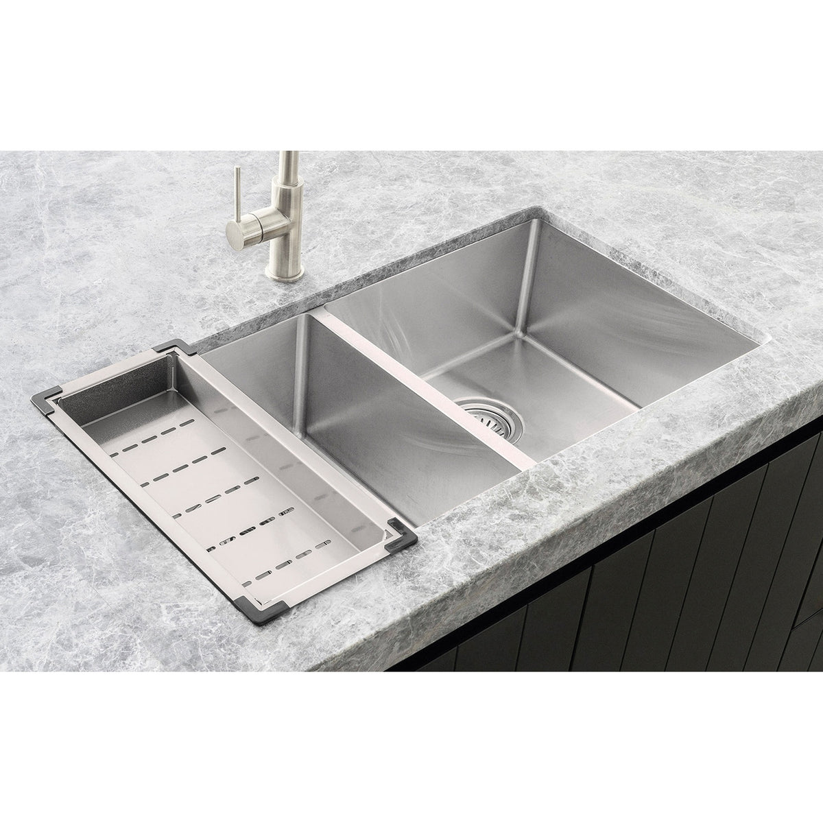 Kitchen Sink Colander - Brushed Nickel