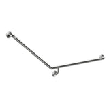 care range 40 degree Right Side grab rail in Brushed Nickel - close-up detail view