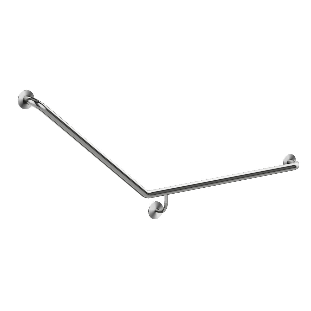 care range 40 degree Right Side grab rail in Brushed Nickel - close-up detail view