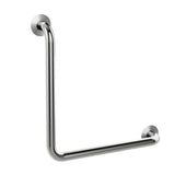 care range 90 degree grab rail 450mm in Brushed Nickel - close-up detail view