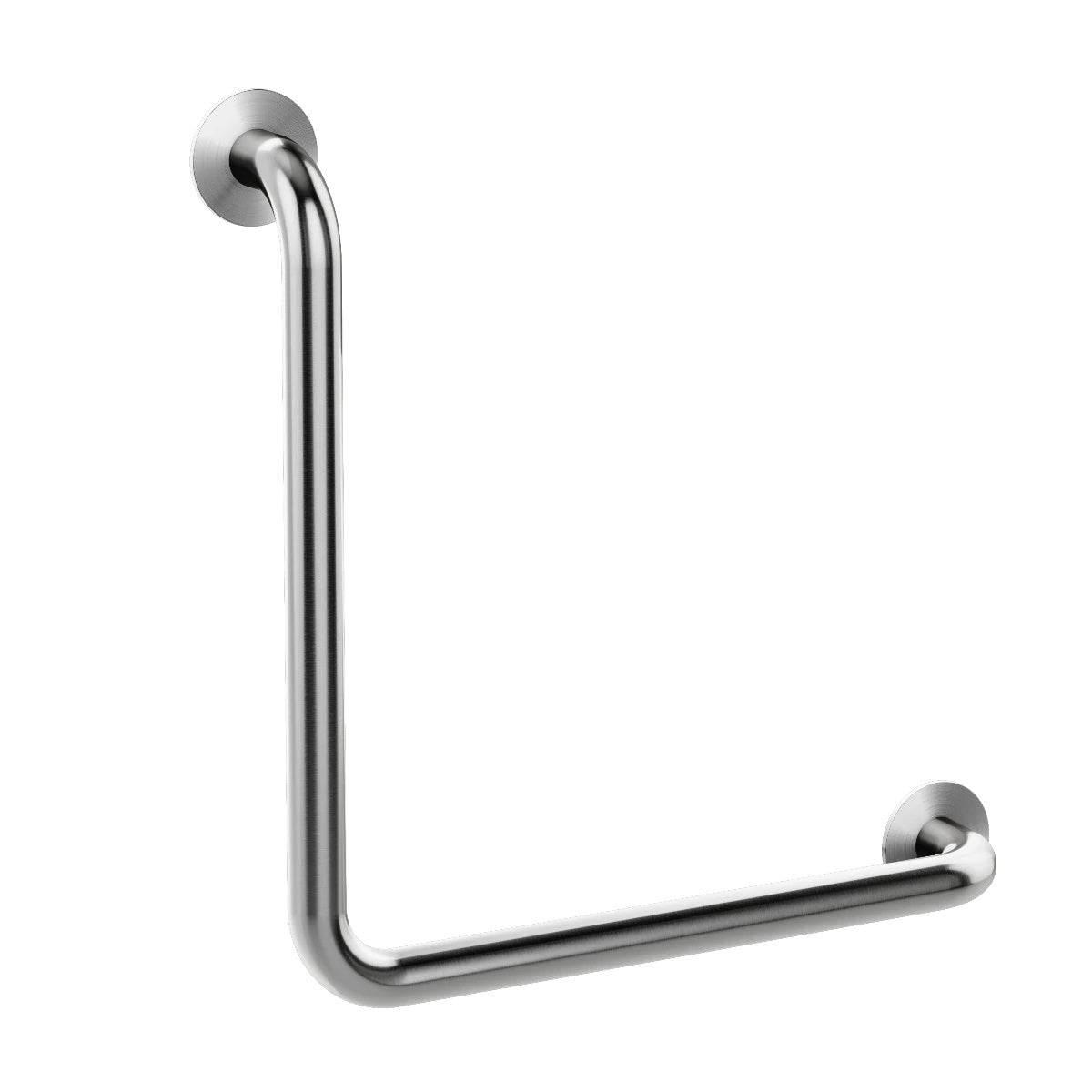 care range 90 degree grab rail 450mm in Brushed Nickel - close-up detail view
