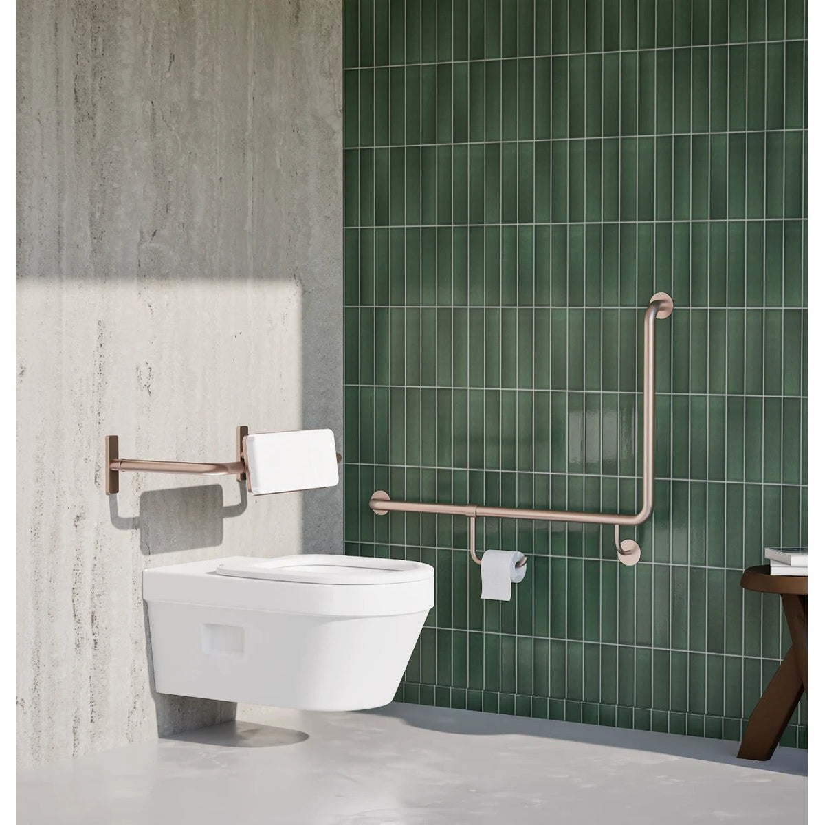 care range straight grab rail 600mm in Tiger Bronze - alternative product view