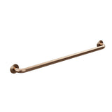 care range straight grab rail 900mm in Tiger Bronze - finish and profile close-up
