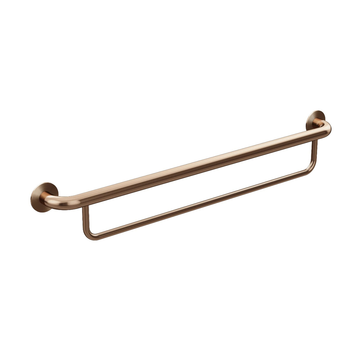 care range bath towel rail in Tiger Bronze - side profile view