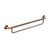 care range bath towel rail in Tiger Bronze - side profile view