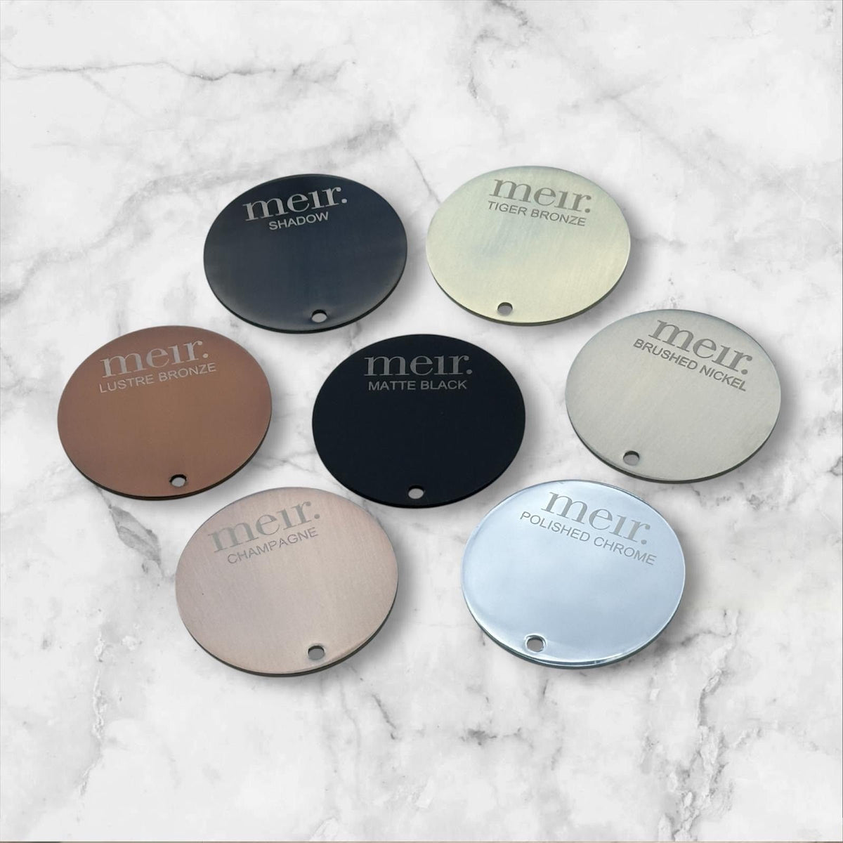 Round Colour Sample Disc Set - angled product view