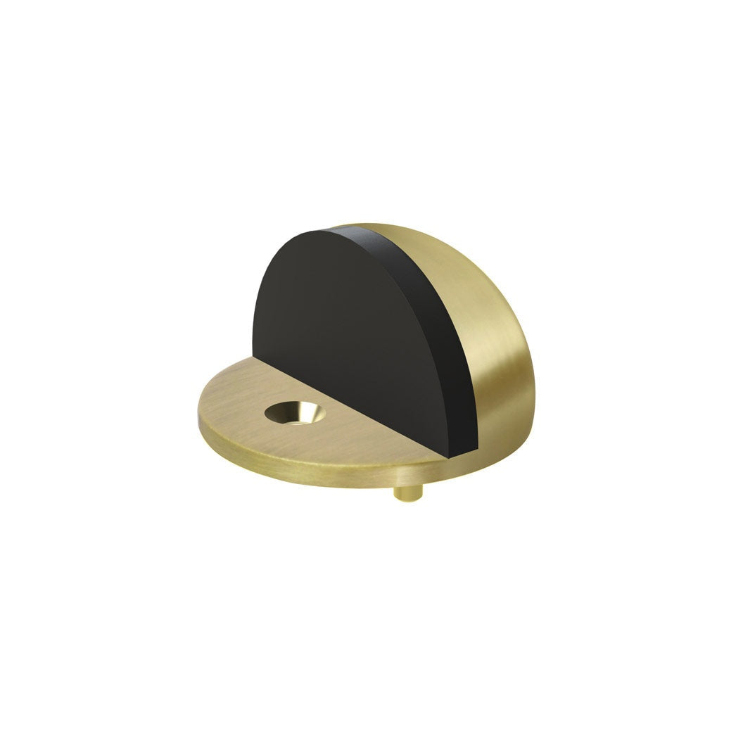 Round Half Moon Door Stop Gold - front view, bathroom accessory