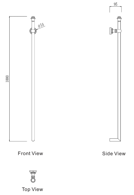 Medoc Vertical Heated Towel Rail - Matte Black
