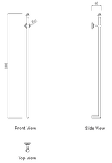 Medoc Vertical Heated Towel Rail - Matte Black