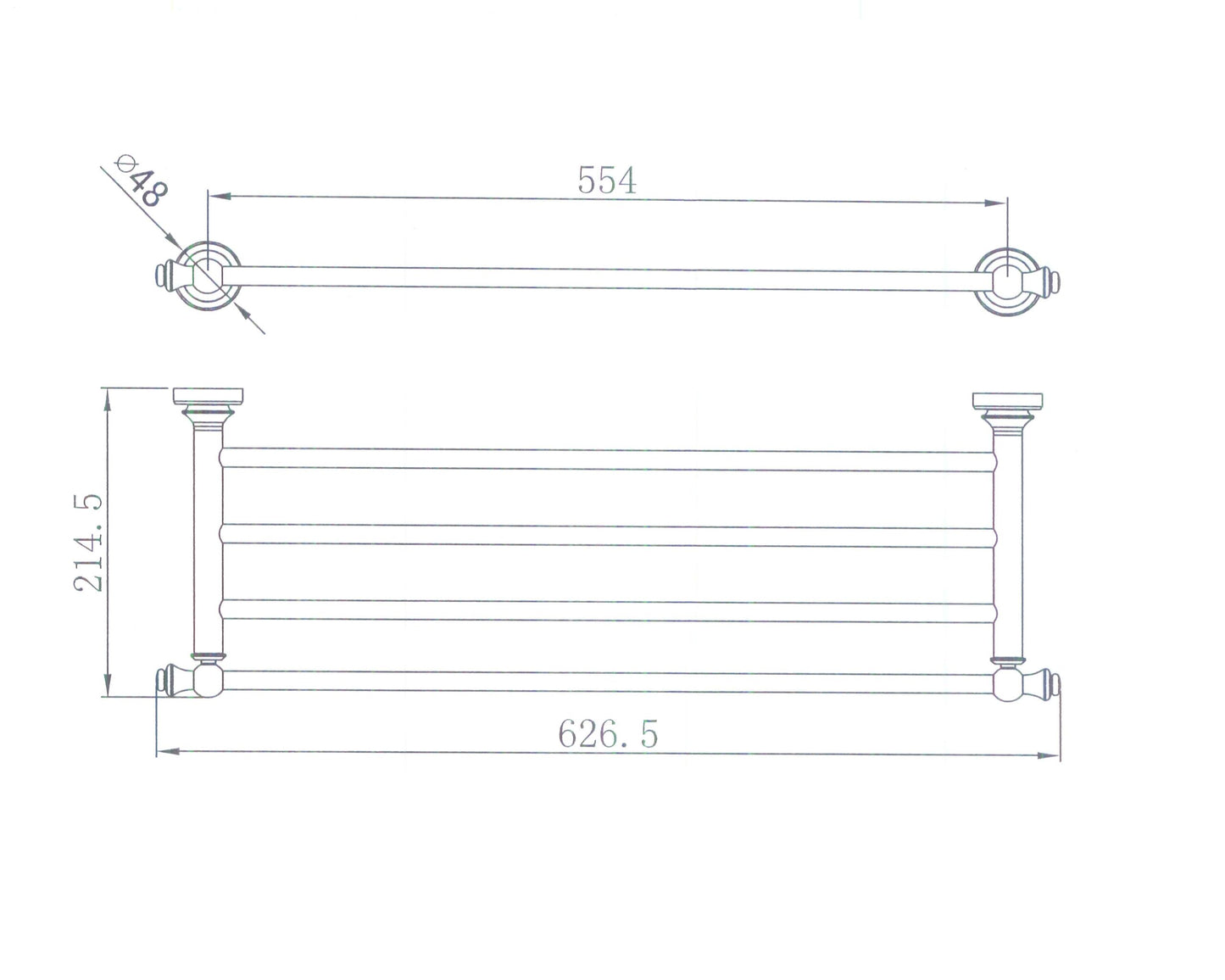 Medoc Bathroom Shelf - Matte Black