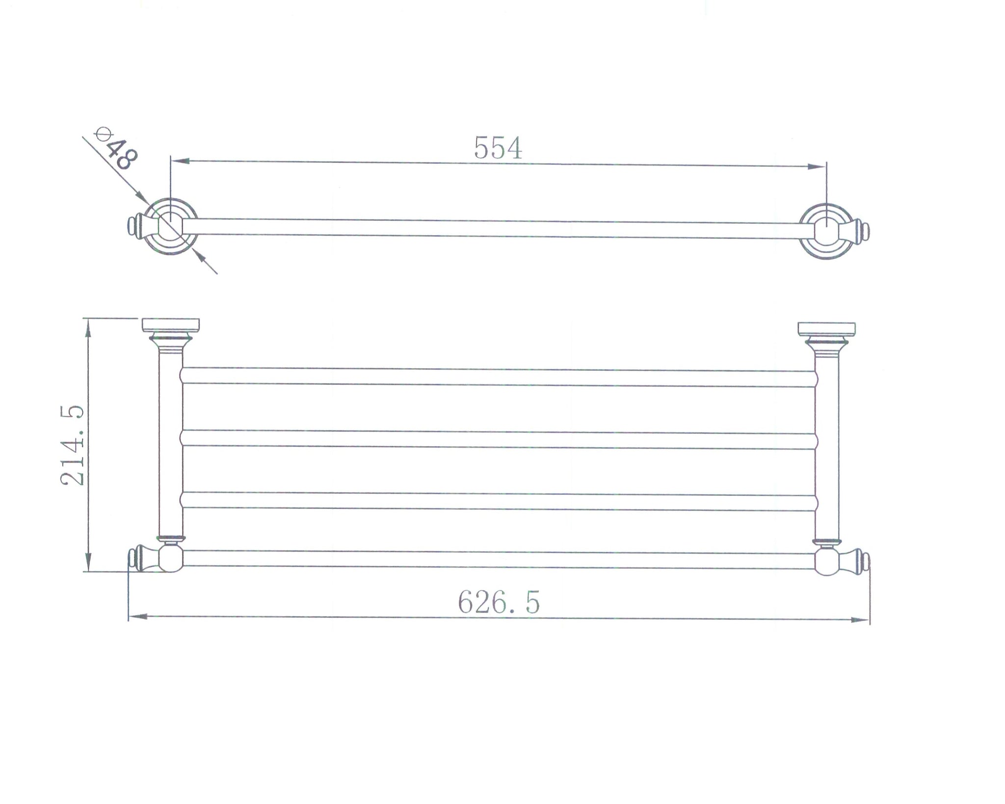 Medoc Bathroom Shelf - Matte Black