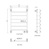 Medoc 6 Bar Heated Towel Rail - Matte Black