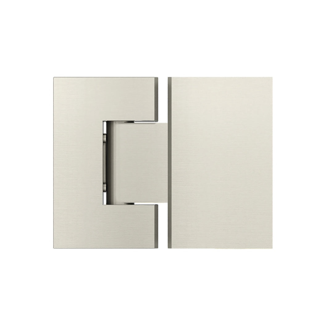 Glass to Glass Shower Door Hinge - Brushed Nickel