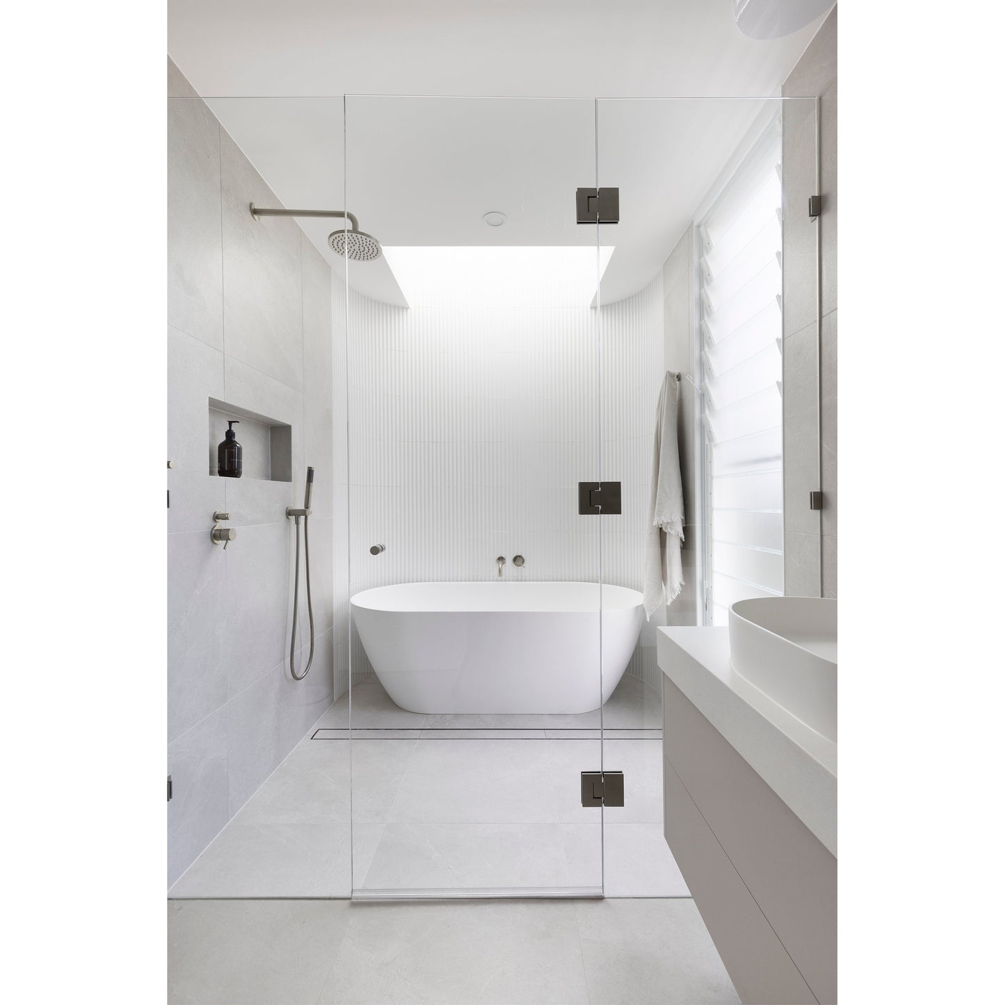 Glass to Glass Shower Door Hinge - Shadow