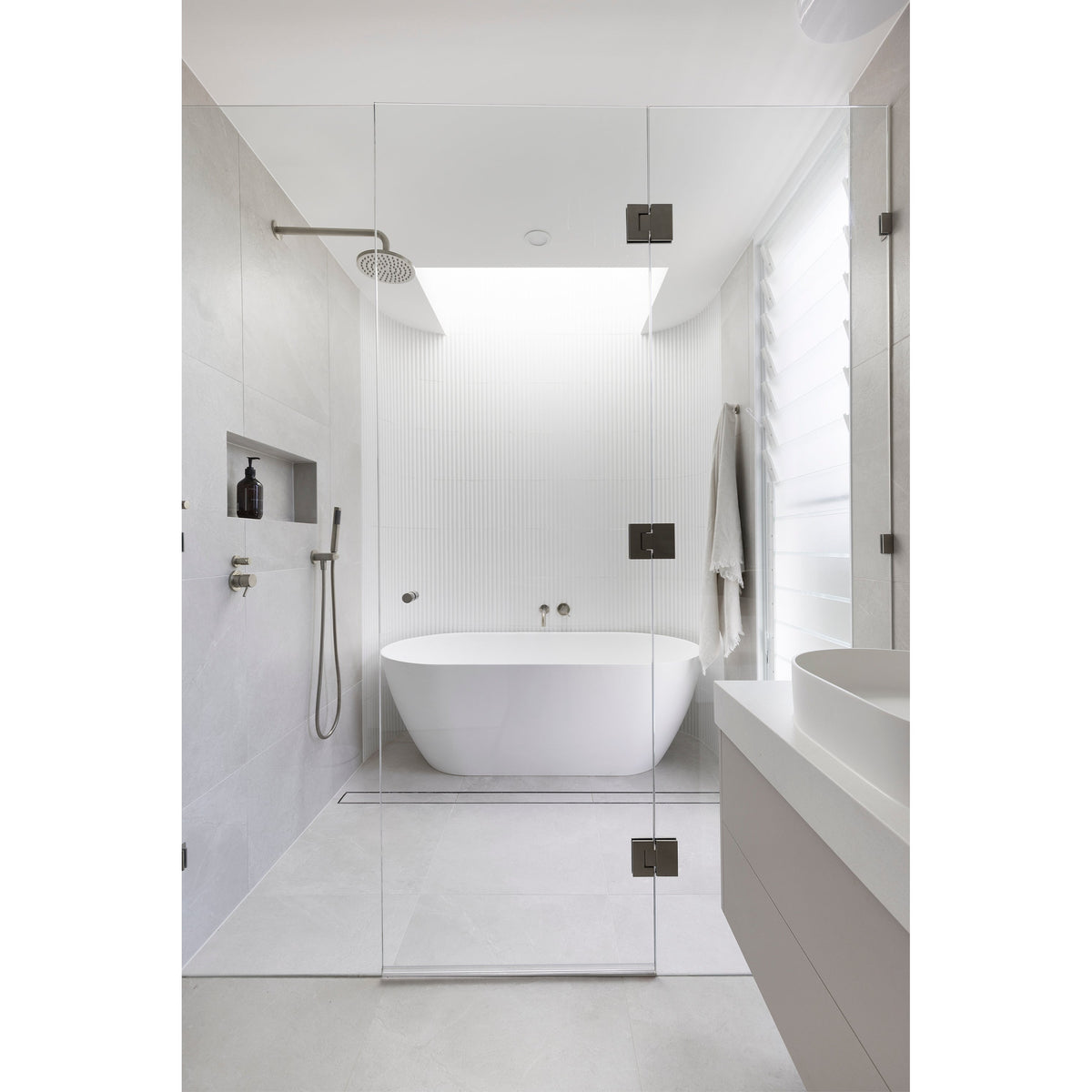 Glass to Glass Shower Door Hinge - Shadow