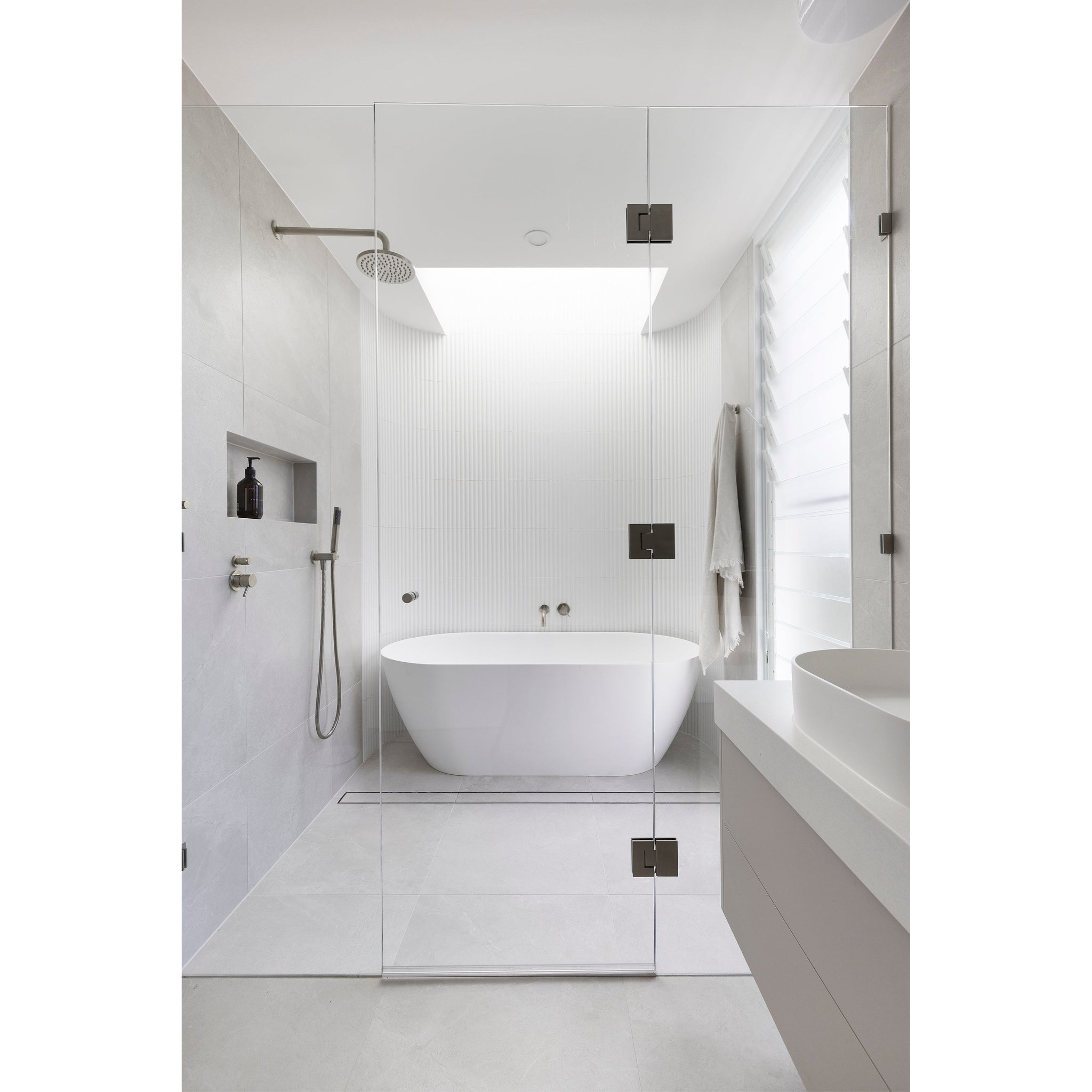 Glass to Glass Shower Door Hinge - Shadow