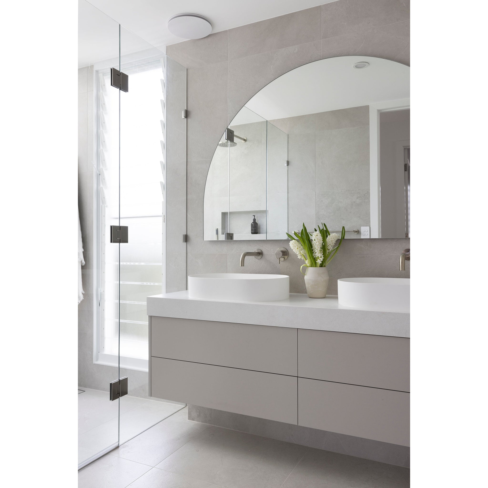 Glass to Glass Shower Door Hinge - Shadow