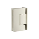 Glass to Wall Shower Door Hinge in Brushed Nickel - side profile view