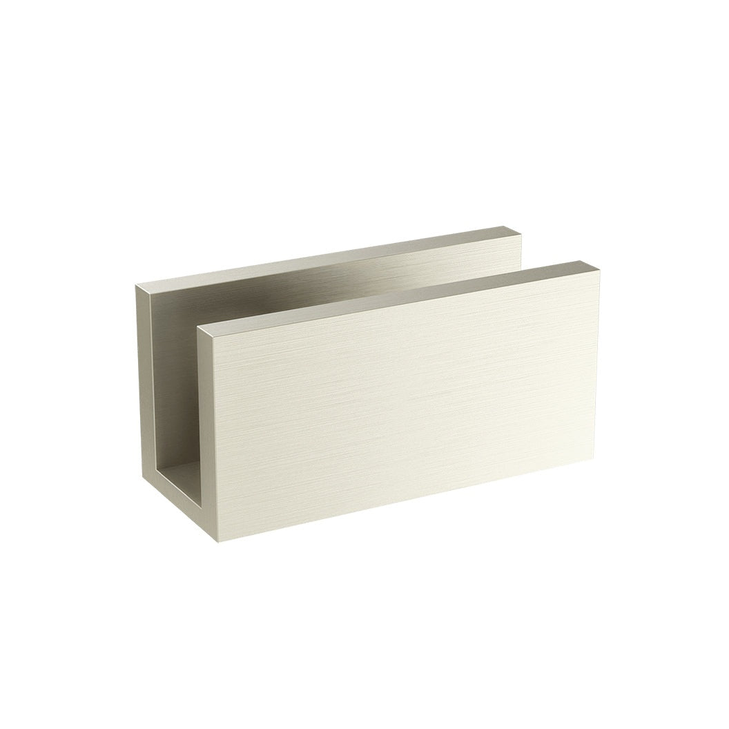 Glass Fixing U Bracket - Brushed Nickel