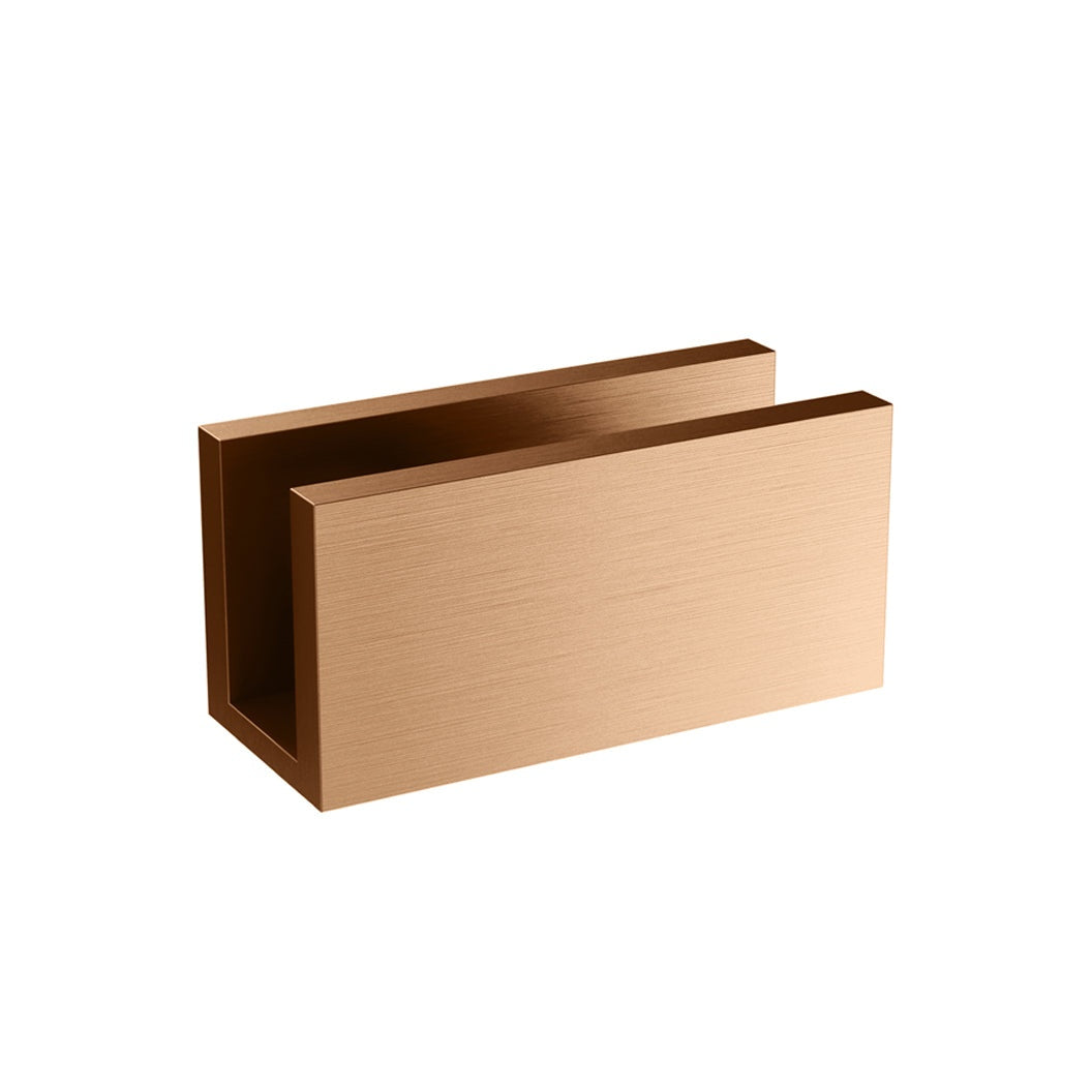 Glass Fixing U Bracket - Lustre Bronze