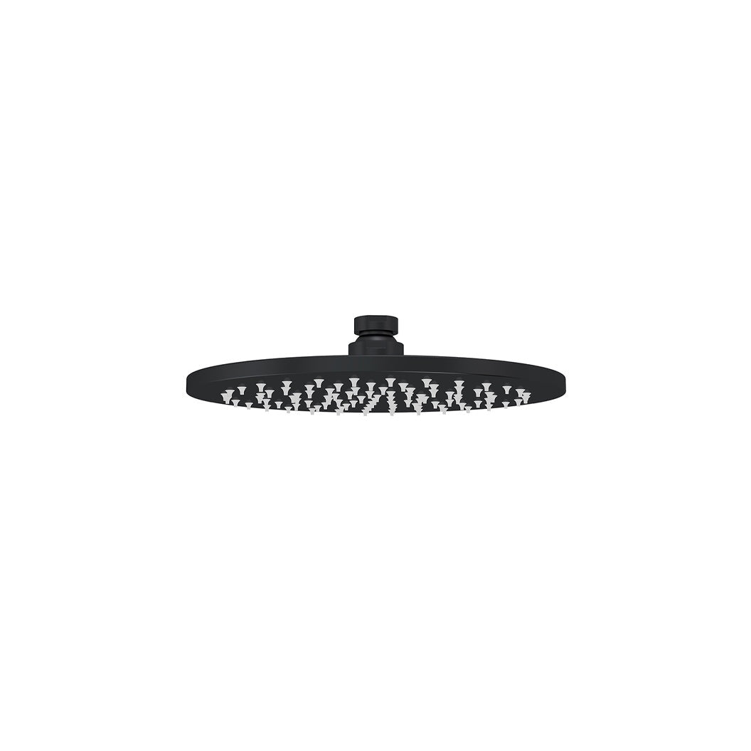 Round Shower Rose 200mm - Matte Black