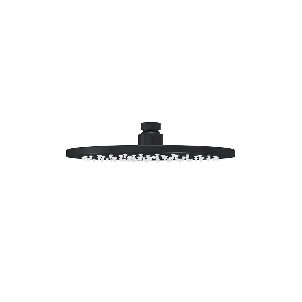 Round Shower Rose 200mm - Matte Black