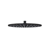 Round Shower Rose 300mm - Matte Black