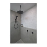 Round Shower Rose 300mm - side profile view, bathroom fixture
