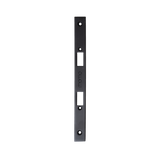 Momo Mortice Lock Forend Plate For Use With Privacy Thumb Turn in Matt Black - front view