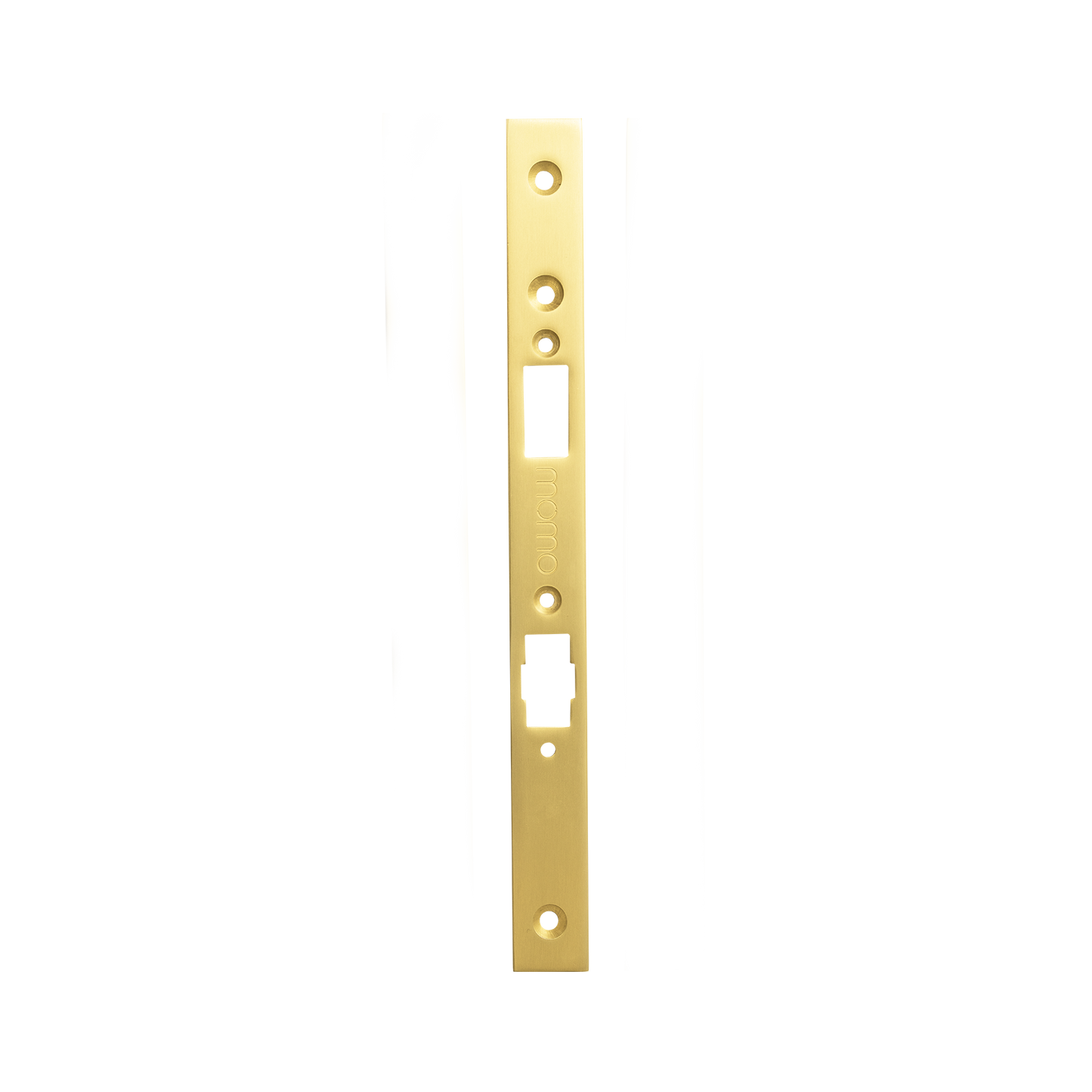 Momo Roller Mortice Lock Forend Plate For Use With Euro Cylinder Brushed Satin Brass
