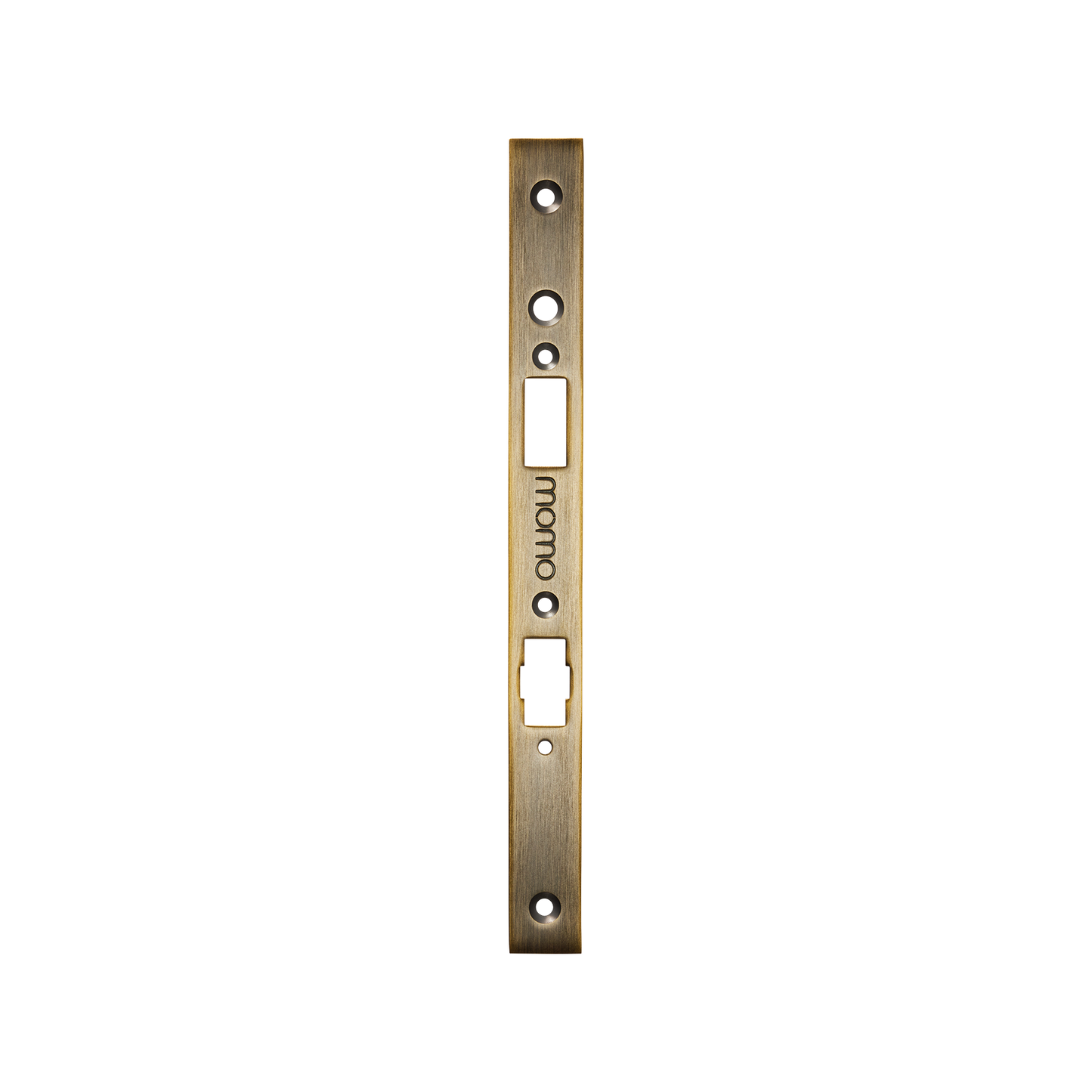 Momo Roller Mortice Lock Forend Plate For Use With Euro Cylinder Dark Brushed Brass