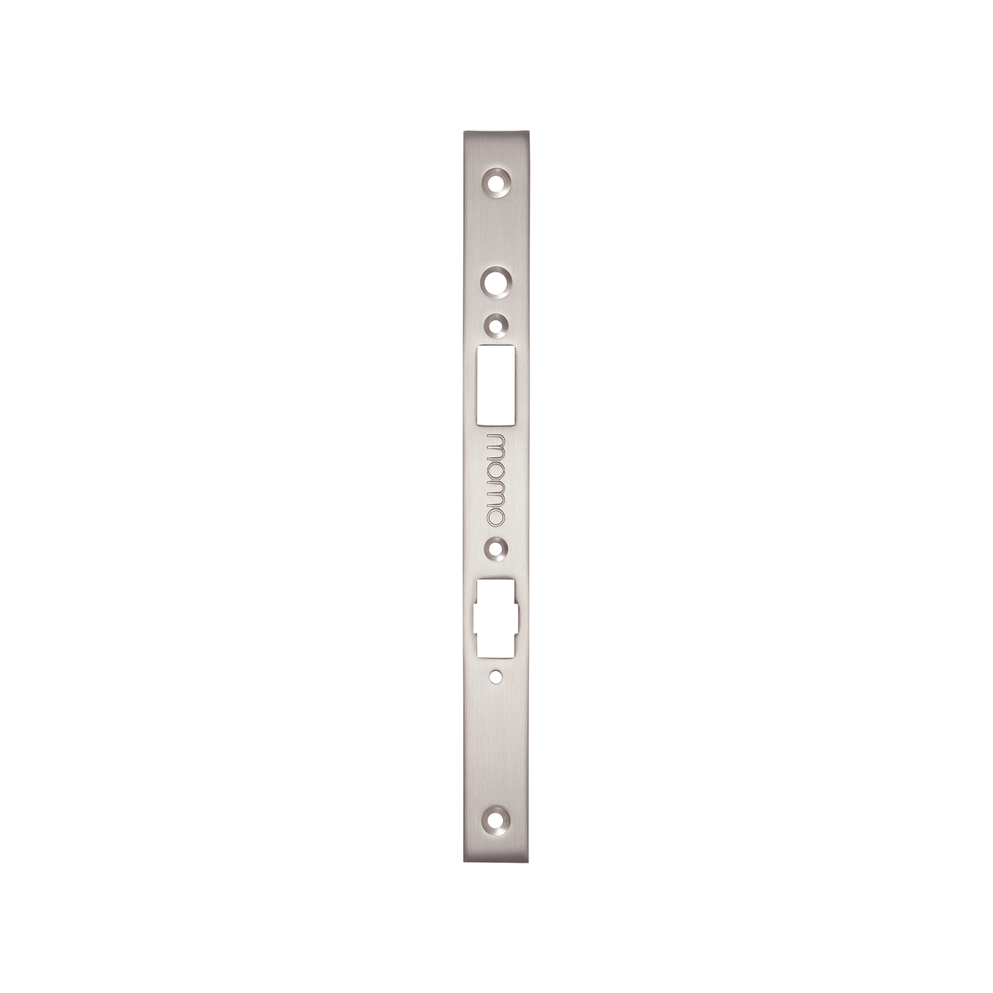 Momo Roller Mortice Lock Forend Plate For Use With Euro Cylinder Brushed Nickel