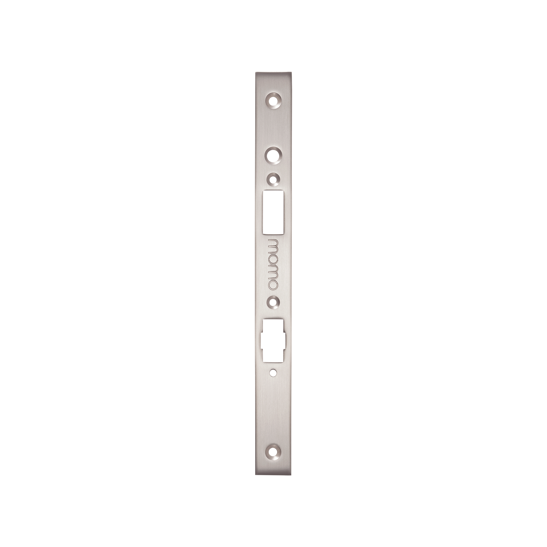 Momo Roller Mortice Lock Forend Plate For Use With Euro Cylinder Brushed Nickel