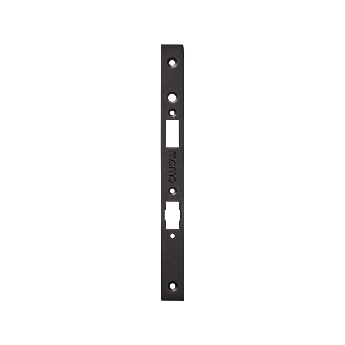 Momo Roller Mortice Lock Forend Plate For Use With Euro Cylinder in Dark Bronze - front view