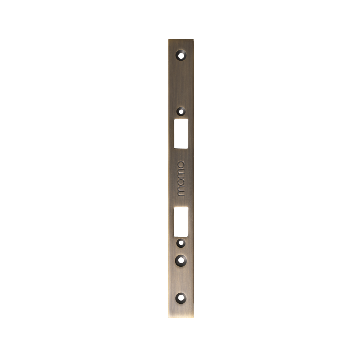 Momo Mortice Lock Forend Plate For Use With Euro Cylinder Dark Brushed Brass