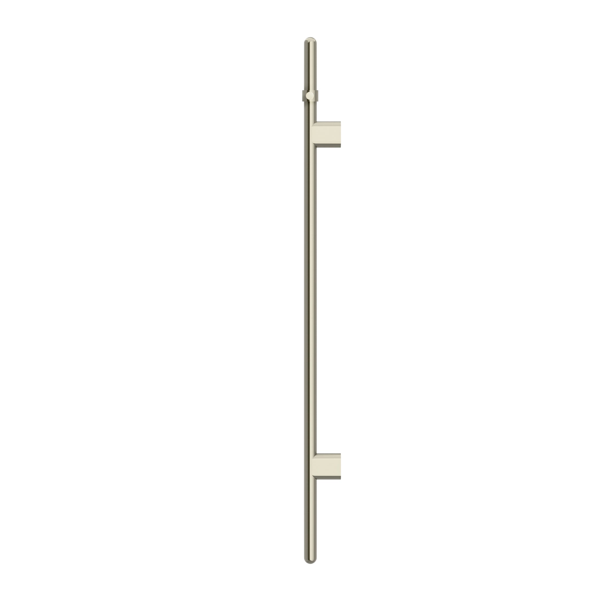 Heated Vertical Towel Rail - Brushed Nickel