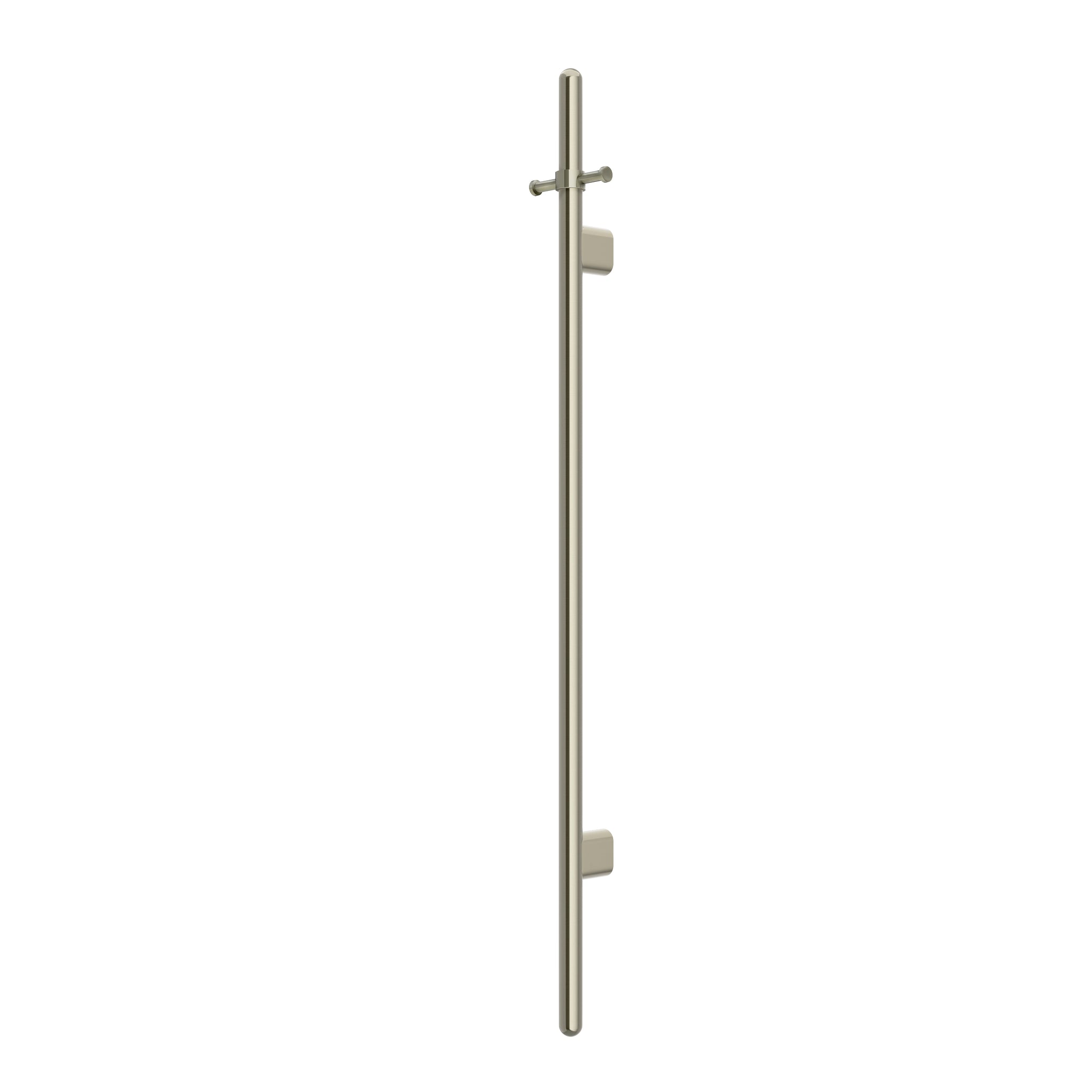Heated Vertical Towel Rail - Brushed Nickel