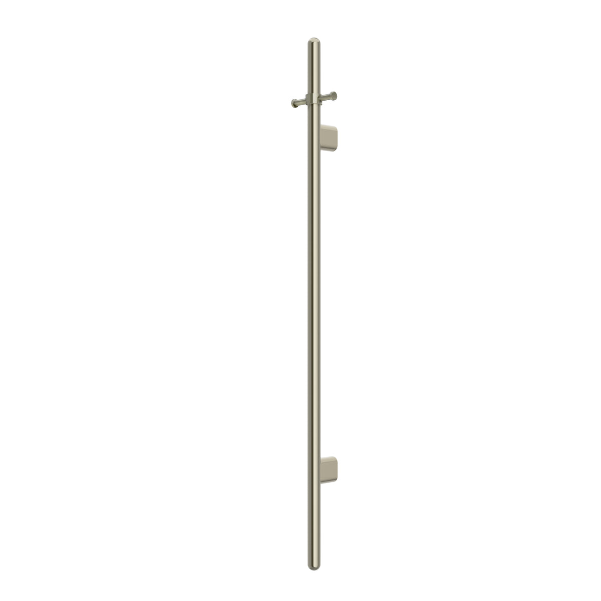 Heated Vertical Towel Rail - Brushed Nickel