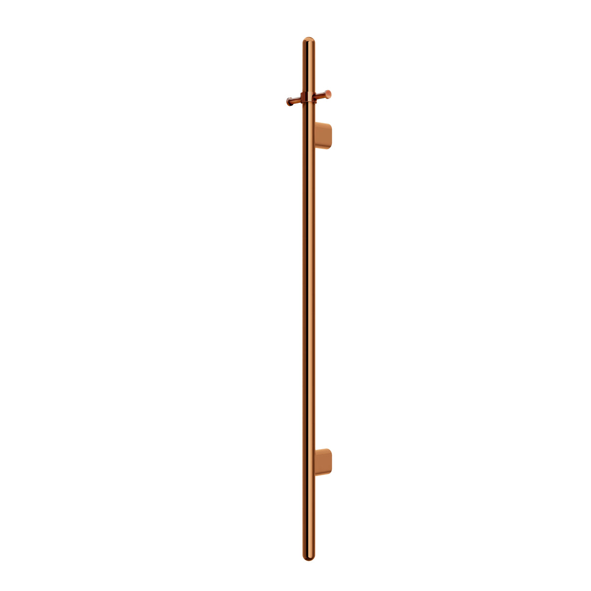 Heated Vertical Towel Rail - Lustre Bronze