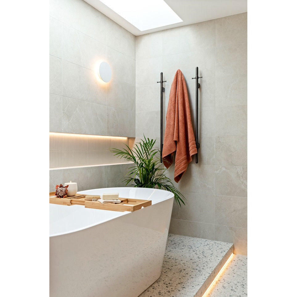 Heated Vertical Towel Rail - Shadow