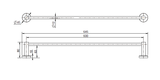 Mirage Single Towel Rail 600mm - Matte Black