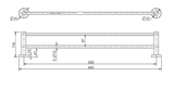 Mirage Double Towel Rail 600mm - Matte Black
