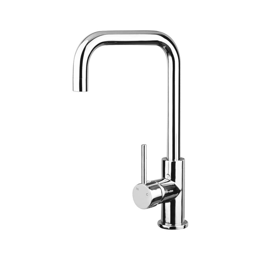 Round Kitchen Mixer Tap - Polished Chrome
