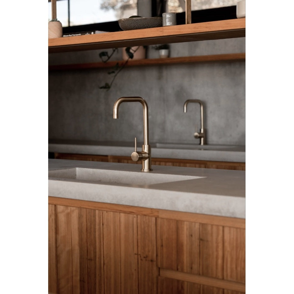 Round Kitchen Mixer Tap - Tiger Bronze