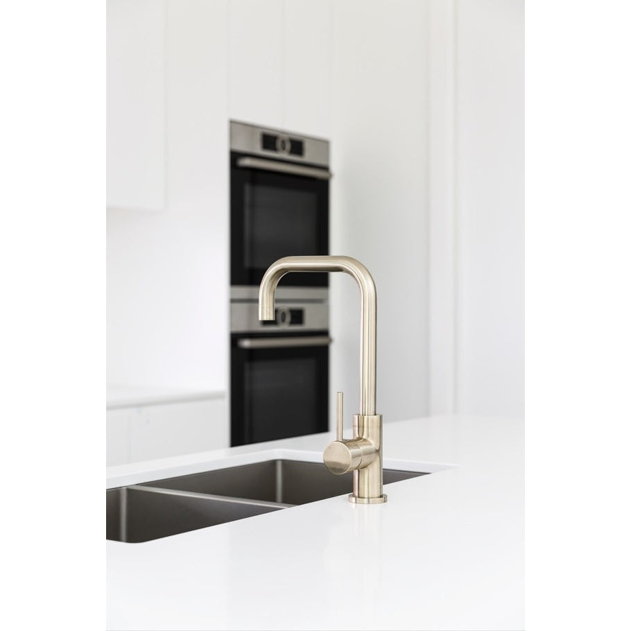 Round Kitchen Mixer Tap - Brushed Nickel
