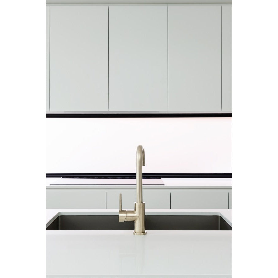 Round Kitchen Mixer Tap - Brushed Nickel