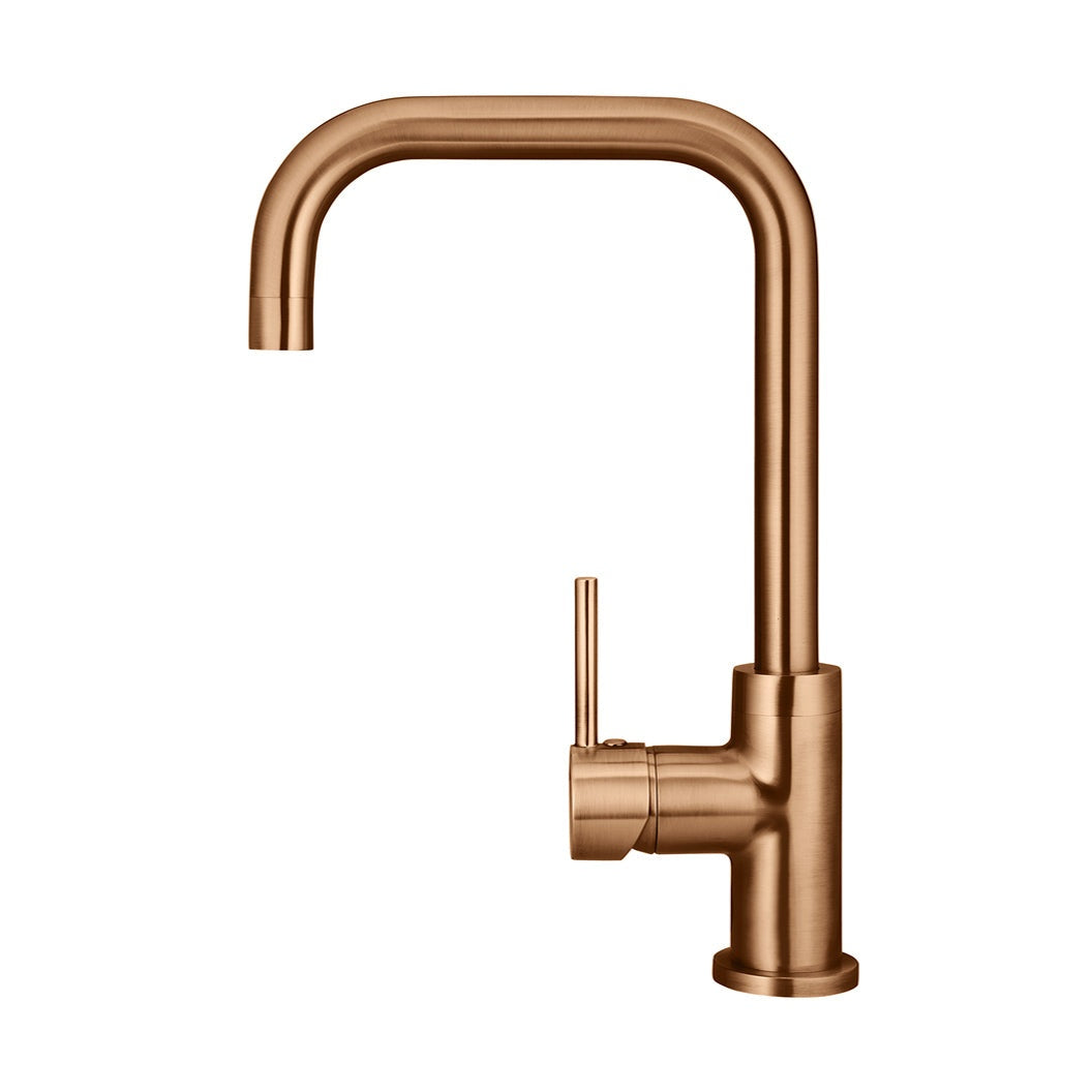 Round Kitchen Mixer Tap - Lustre Bronze
